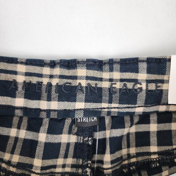 American Eagle Jeans Womens 10 XLong Multi Plaid Mom Stretch Denim NWT - Picture 4 of 12